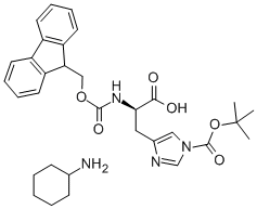 210755-31-0 (2R)-2-(芴甲氧羰基氨基)-3-[1-[(2-甲基丙烷-2-基)氧羰基]咪唑-4-基]丙酸环己胺盐