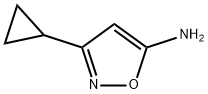 3-シクロプロピルイソオキサゾール-5-アミン 化学構造式