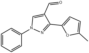 3-(5-メチル-2-フリル)-1-フェニル-1H-ピラゾール-4-カルブアルデヒド 化学構造式
