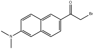 6-溴乙酰基-2-二甲氨基萘 结构式