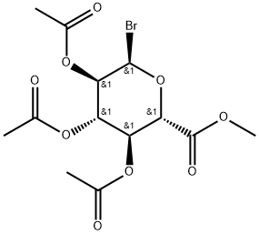 1-ブロモ-2-O,3-O,4-O-トリアセチル-1-デオキシ-α-D-グルコピラヌロン酸メチル 化学構造式