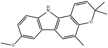 O-甲基柯氏九里香酚碱, 21087-98-9, 结构式