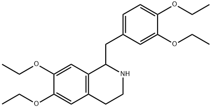 1-(3,4-ジエトキシベンジル)-6,7-ジエトキシ-1,2,3,4-テトラヒドロイソキノリン HYDROCHLORIDE 化学構造式
