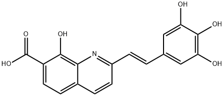 210890-95-2 7-Quinolinecarboxylic acid, 8-hydroxy-2-[(1E)-2-(3,4,5-trihydroxyphenyl)ethenyl]-