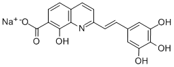 (E)-8-Hydroxy-2-[2-(3,4,5-trihydroxyphenyl)ethenyl]-7-quinolinecarboxylic acid sodium salt|(E)-8-羟基-2-[2-(3,4,5-三羟基苯基)乙烯基]-7-喹啉甲酸钠