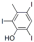 2,4,6-トリヨード-3-メチルフェノール 化学構造式