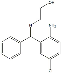 2-[[(2-amino-5-chlorophenyl)phenylmethylene]amino]ethanol 结构式