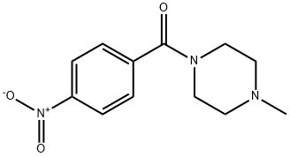 (4-メチルピペラジン-1-イル)(4-ニトロフェニル)メタノン 化学構造式