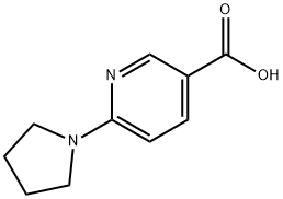 6-(1-ピロリジニル)ニコチン酸 化学構造式