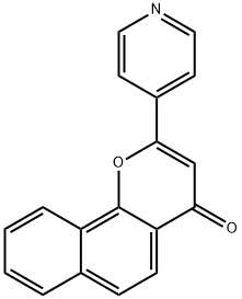 4-(4-OXO-4H-BENZO[H]CHROMEN-2-YL)-PYRIDINIUM BISULFATE Structure