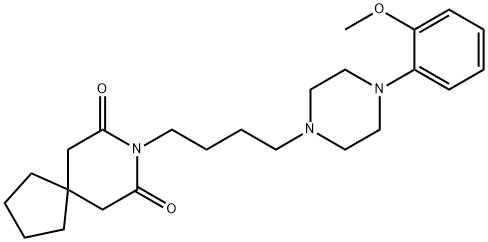 8-[4-[4-(2-Methoxyphenyl)-1-piperazinyl]butyl]-8-azaspiro[4.5]decane-7,9-dione 结构式