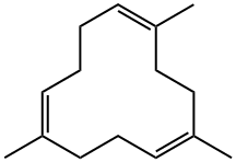 1,5,10-トリメチル-1,5,9-シクロドデカトリエン 化学構造式
