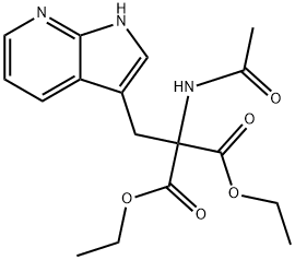 Ethyl α-Acetamido-α-carbethoxy-β-(7-aza-3-indolyl)propionate, 211179-97-4, 结构式