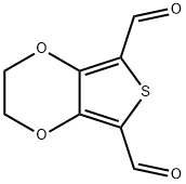 2,3-ジヒドロチエノ[3,4-B][1,4]ジオキシン-5,7-ジカルブアルデヒド 化学構造式
