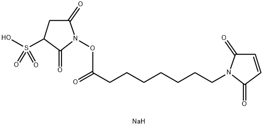 N-(8-マレイミドカプリルオキシ)スルホスクシンイミドナトリウム塩 化学構造式