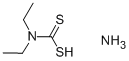 N,N-ジエチルジチオカルバミド酸アンモニウム 化学構造式