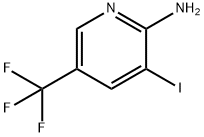 3-ヨード-5-(トリフルオロメチル)-2-ピリジニルアミン 化学構造式