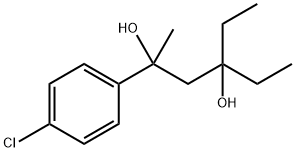 2-(p-クロロフェニル)-4-エチル-2,4-ヘキサンジオール 化学構造式
