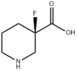 3-Piperidinecarboxylicacid,3-fluoro-,(3R)-(9CI) Structure