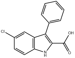 5-氯-3-苯基-1H-吲哚-2-羧酸, 21139-31-1, 结构式