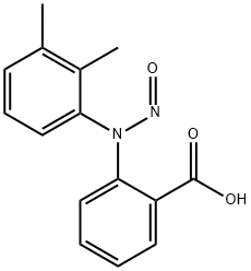 N-ニトロソ-N-(2,3-ジメチルフェニル)アントラニル酸 化学構造式