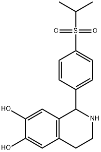 1-[p-(Isopropylsulfonyl)phenyl]-1,2,3,4-tetrahydro-6,7-isoquinolinediol Structure
