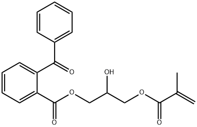 Benzoic acid, 2-benzoyl-, 2-hydroxy-3-(2-methyl-1-oxo-2-propenyl)oxypropyl ester 结构式
