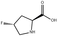 (2S,4R)-4-フルオロピロリジン-2-カルボン酸 HYDROCHLORIDE 化学構造式