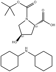 BOC-反式-4-羟基-L-脯氨酸二环己胺盐, 21157-12-0, 结构式