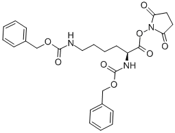 2,5-二氧代-1-吡咯烷基N2,N6-二[(苄氧基)羰基]-L-赖氨酸酯 结构式