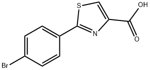 2-(4-溴苯基)-1,3-噻唑-4-甲酸,21160-50-9,结构式