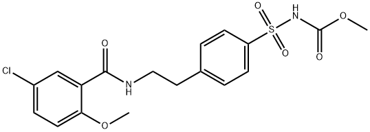 GLYBURIDE   RELATED   COMPOUND   B   (25 MG) (METHYL-[[4-[2-[(5-CHLORO-2-METHOXYBENZOYL)-AMINO]ETHYL]PHENYL]SULFONYL]CARBAMATE) (AS) Structure