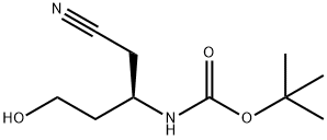 Carbamic acid, [(1R)-1-(cyanomethyl)-3-hydroxypropyl]-, 1,1-dimethylethyl 结构式