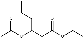 3-(アセチルオキシ)ヘキサン酸エチル 化学構造式
