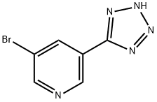 5-(5-溴-3-吡啶基)-1H-四唑, 211943-13-4, 结构式