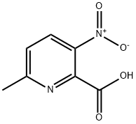 6-甲基-3-硝基吡啶-2-甲酸 结构式