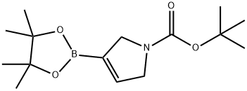 1-BOC-2,5-ジヒドロ-1H-ピロール-3-ボロン酸ピナコールエステル 化学構造式