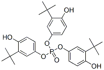 tris(3-tert-butyl-4-hydroxyphenyl) phosphate 结构式