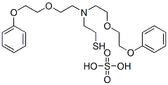 2-[ビス[2-(2-フェノキシエトキシ)エチル]アミノ]エタンチオールスルファート 化学構造式