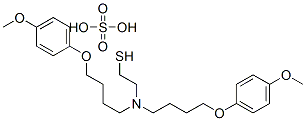 2-[Bis[4-(p-methoxyphenoxy)butyl]amino]ethanethiol sulfate 结构式