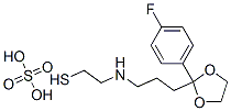 2-[3-[2-(p-Fluorophenyl)-1,3-dioxolan-2-yl]propyl]aminoethanethiol sulfate 结构式