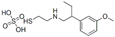 2-[2-(m-Methoxyphenyl)butyl]aminoethanethiol sulfate 结构式