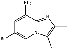 6-溴-2,3-二甲基咪唑并[1,2-A]吡啶-8-基胺,212268-15-0,结构式