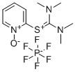 N,N,N',N'-テトラメチル-S-(1-オキシド-2-ピリジル)チオウロニウムヘキサフルオロホスファート 化学構造式