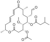 9-デオキシ-9-オキソロイコマイシンV3-アセタート4''-O-(3-メチルブタノアート) 化学構造式