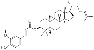 5α-シクロアルタ-24-エン-3β-オール3-(4-ヒドロキシ-3-メトキシフェニル)アクリラート 化学構造式