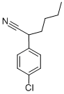 2-(4-クロロフェニル)ヘキサンニトリル 化学構造式