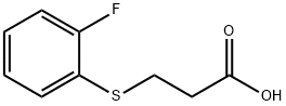 3-[(2-氟苯基)硫烷基]丙酸,21243-09-4,结构式