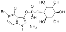 MYO-肌醇 1-(5-溴-4-氯-1H-吲哚-3-基磷酸氢酯) 单铵盐, 212515-11-2, 结构式