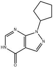 9-cyclopentyl-2,4,8,9-tetrazabicyclo[4.3.0]nona-1,3,6-trien-5-one Structure